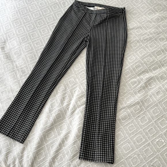 NWT Michael Kors Cropped Check Pintuck Pant - Picture 3 of 10